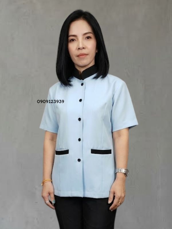 เสื้อแม่บ้านคอจีน