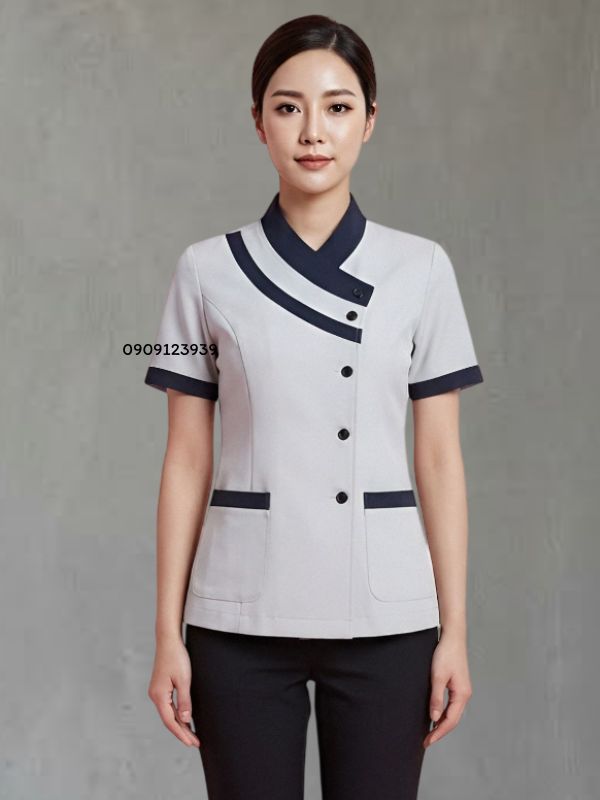 เสื้อแม่บ้านคอจีน