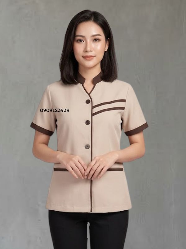 เสื้อแม่บ้านคอจีน