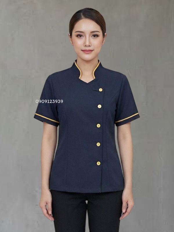 เสื้อแม่บ้านคอจีน