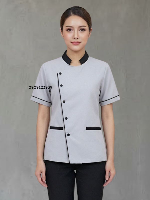 เสื้อแม่บ้านคอจีน