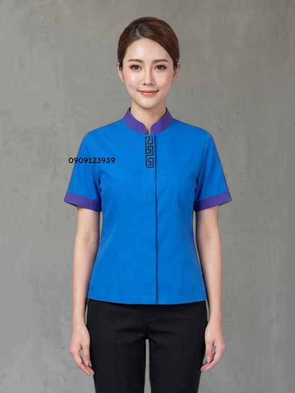 เสื้อแม่บ้านคอจีน