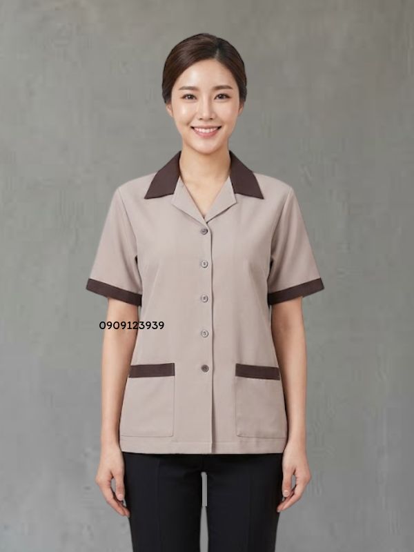 เสื้อแม่บ้านสีน้ำตาล