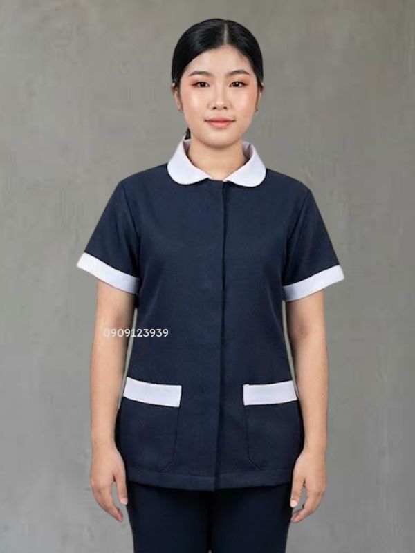เสื้อแม่บ้านสีกรมท่า